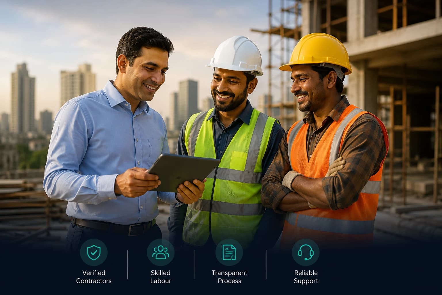 Verified construction marketplace professionals
